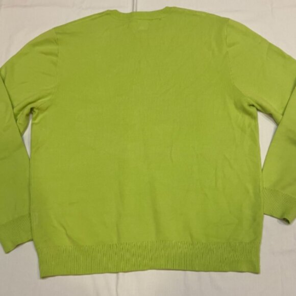 Mode of One Mens Regular Fit Crewneck Sweater Acid Green Color Size XXL - Picture 4 of 8